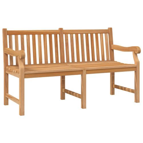 Banc de jardin 150 cm bois de teck massif - Photo n°2; ?>