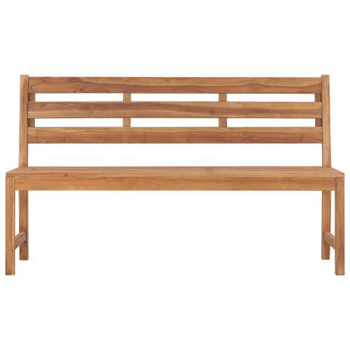 Banc de jardin 150 cm Bois de teck solide 3 - Photo n°2; ?>