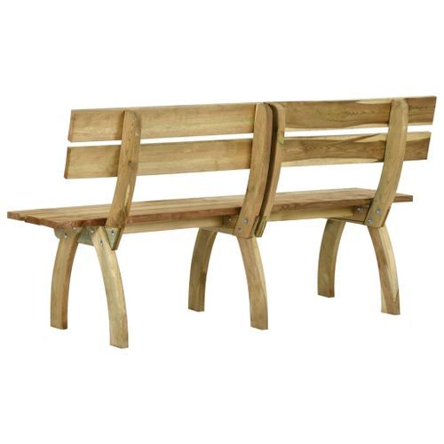 Banc de jardin 160 cm Bois de pin imprégné - Photo n°3; ?>