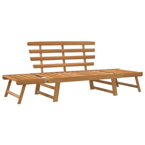 Banc de jardin 2-en-1 190 cm Bois solide d'acacia - Photo n°2; ?>