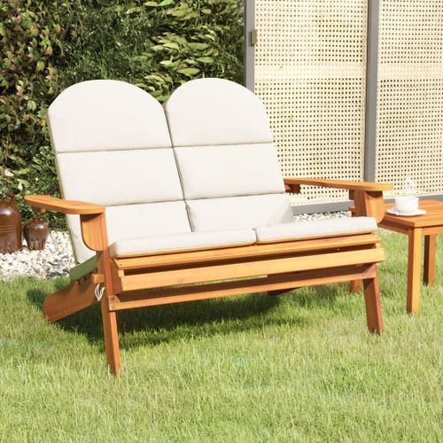 Banc de jardin Adirondack et coussins 126 cm bois massif acacia - Photo n°2; ?>