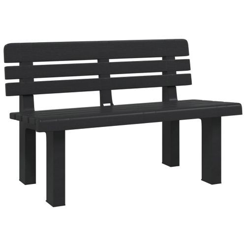 Banc de jardin anthracite 110x52x71 cm polypropylène - Photo n°2; ?>