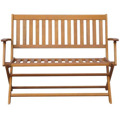 Banc de jardin avec coussin 120 cm Bois d'acacia massif 16 - Photo n°3; ?>