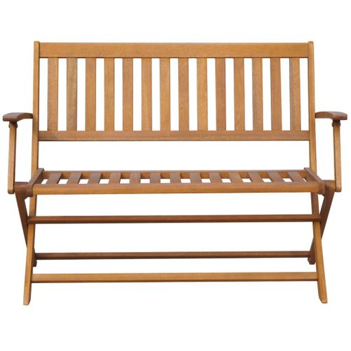 Banc de jardin avec coussin 120 cm Bois d'acacia massif 13 - Photo n°3; ?>