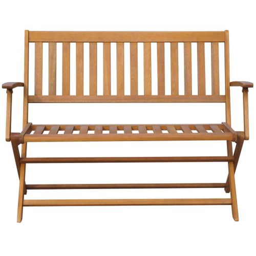Banc de jardin avec coussin 120 cm Bois d'acacia massif 11 - Photo n°3; ?>