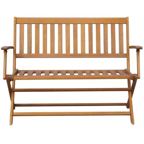 Banc de jardin avec coussin 120 cm Bois d'acacia massif - Photo n°3; ?>