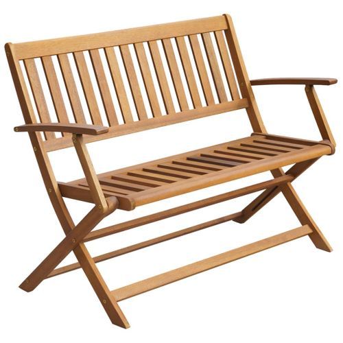 Banc de jardin avec coussin 120 cm Bois d'acacia massif 28 - Photo n°2; ?>