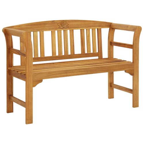 Banc de jardin avec coussin 120 cm Bois d'acacia massif 57 - Photo n°2; ?>