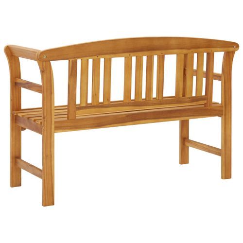 Banc de jardin avec coussin 120 cm Bois d'acacia massif 59 - Photo n°3; ?>