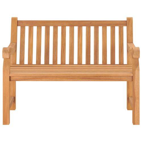 Banc de jardin avec coussin 120 cm Bois de teck massif 4 - Photo n°3; ?>