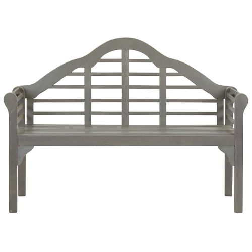 Banc de jardin avec coussin 135 cm Bois d'acacia massif Gris 20 - Photo n°3; ?>