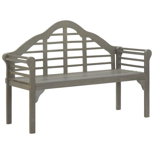 Banc de jardin avec coussin 135 cm Bois d'acacia massif Gris 24 - Photo n°2; ?>