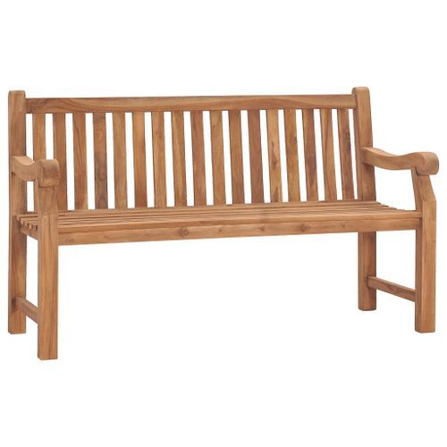 Banc de jardin avec coussin 150 cm Bois de teck massif 8 - Photo n°2; ?>