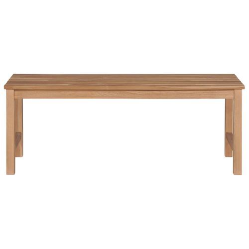 Banc de jardin avec coussin crème 120 cm Bois de teck massif 3 - Photo n°3; ?>