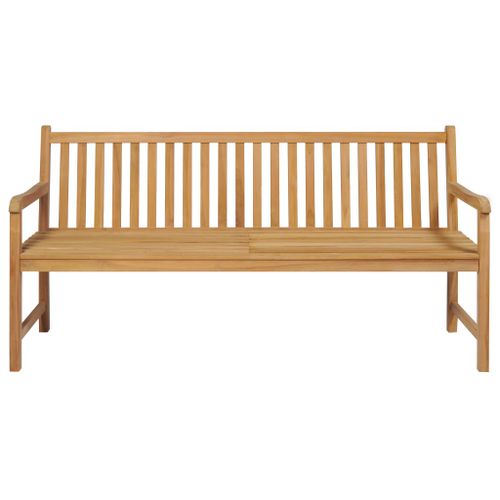 Banc de jardin avec coussin noir 175 cm Bois de teck massif - Photo n°3; ?>