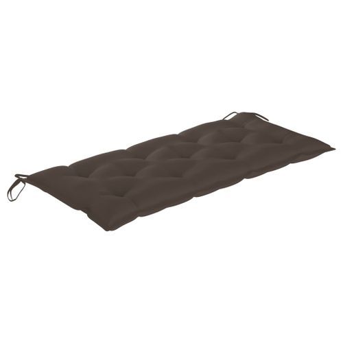 Banc de jardin avec coussin taupe 240 cm Bois de teck massif 2 - Photo n°2; ?>