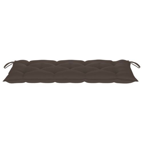 Banc de jardin avec coussin taupe 240 cm Bois de teck massif 2 - Photo n°3; ?>