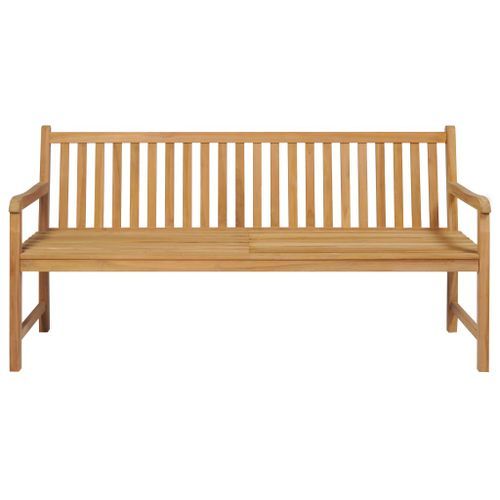 Banc de jardin avec coussin vert 175 cm Bois de teck massif 2 - Photo n°3; ?>