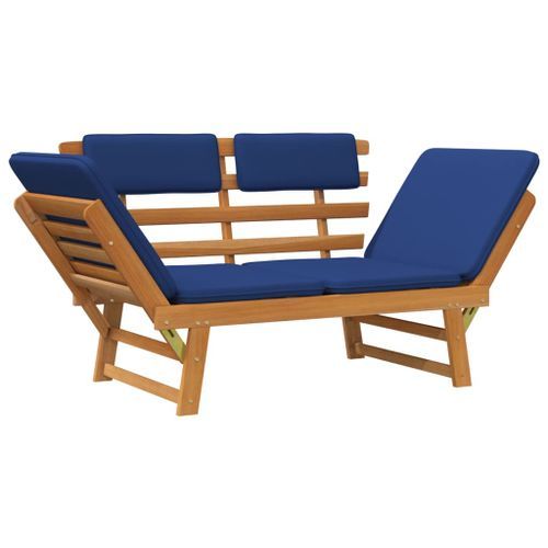 Banc de jardin avec coussins 2-en-1 190 cm Bois solide d'acacia 2 - Photo n°2; ?>