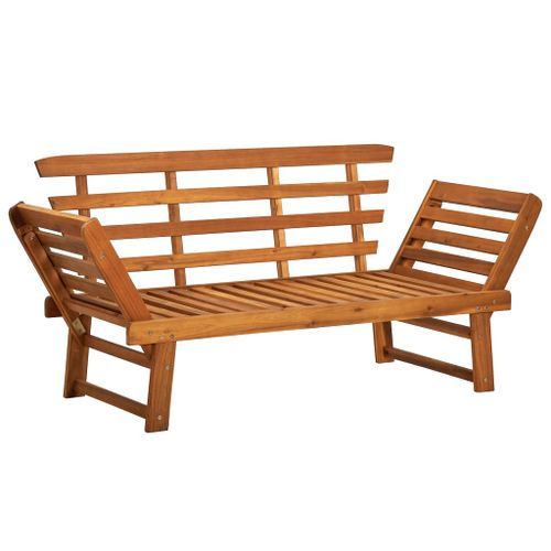 Banc de jardin avec coussins 2-en-1 190 cm Bois solide d'acacia - Photo n°2; ?>