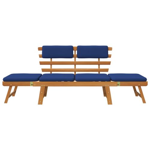 Banc de jardin avec coussins 2-en-1 190 cm Bois solide d'acacia 6 - Photo n°3; ?>