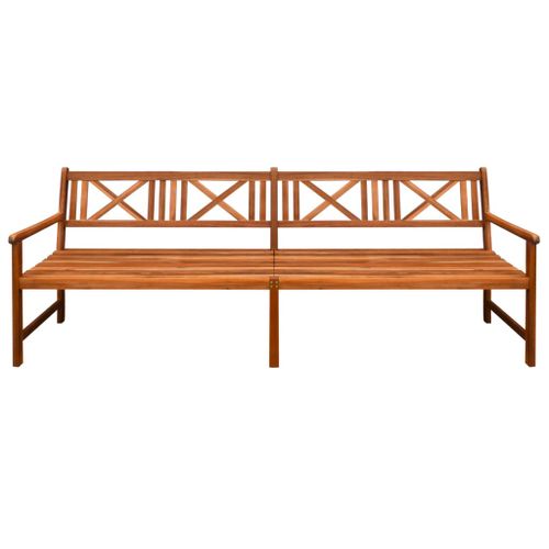 Banc de jardin avec coussins 240 cm Bois d'acacia solide 4 - Photo n°3; ?>