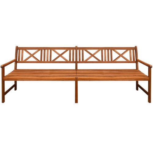 Banc de jardin avec coussins 240 cm Bois solide d'acacia 23 - Photo n°3; ?>