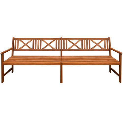 Banc de jardin avec coussins 240 cm Bois solide d'acacia 13 - Photo n°3; ?>