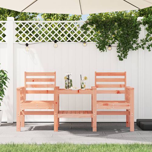 Banc de jardin avec table 2 places bois massif de douglas - Photo n°2; ?>