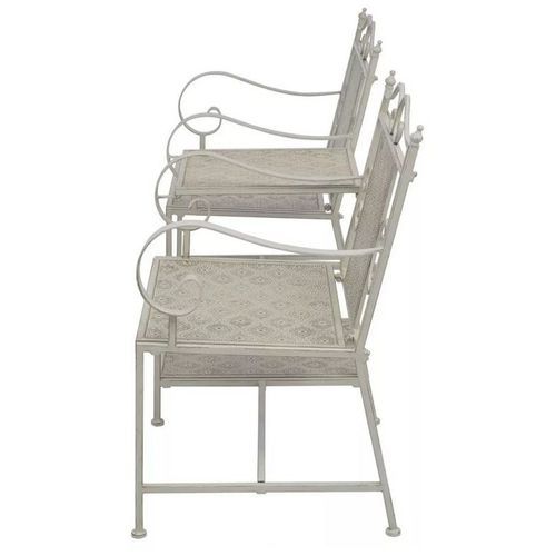 Banc de jardin avec table métal gris Break - Photo n°2; ?>