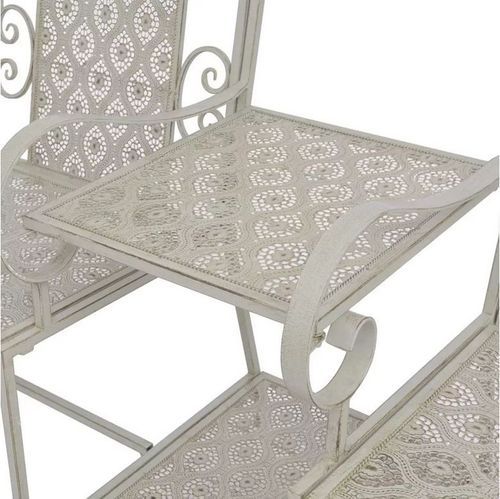 Banc de jardin avec table métal gris Break - Photo n°3; ?>