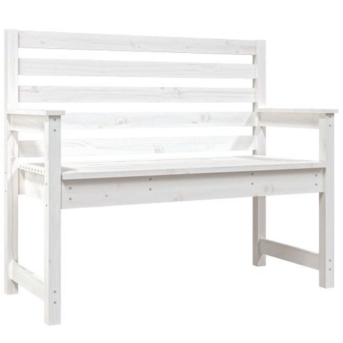 Banc De Jardin Blanc 109x48x91,5 Cm Bois Massif De Pin 14 Banc de jardin blanc 109x48x91,5 cm bois massif de pin - Photo n°2; ?>