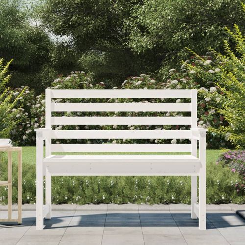 Banc De Jardin Blanc 109x48x91,5 Cm Bois Massif De Pin 15 Banc de jardin blanc 109x48x91,5 cm bois massif de pin - Photo n°3; ?>