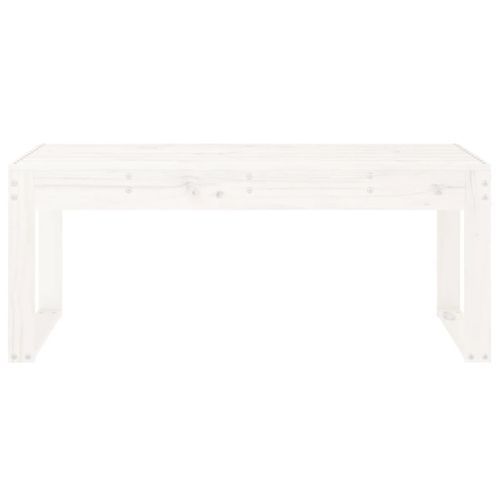 Banc de jardin blanc 110x38x45 cm bois massif de pin - Photo n°3; ?>