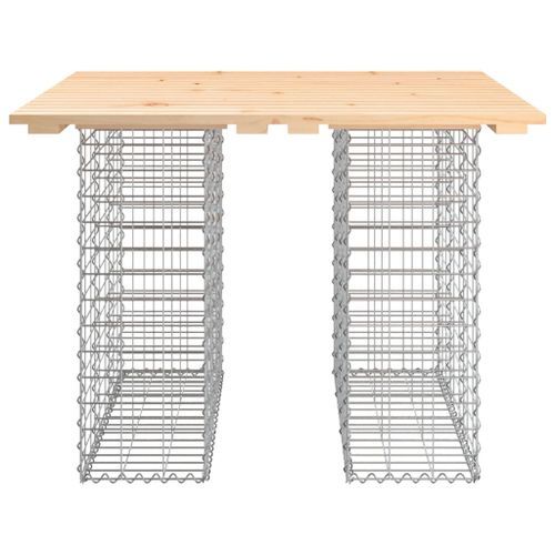 Banc de jardin design de gabion 100x102x72cm bois massif de pin - Photo n°3; ?>