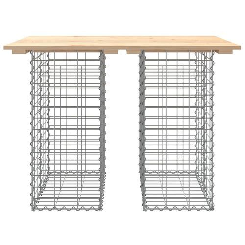 Banc de jardin design de gabion 100x70x72 cm bois massif de pin - Photo n°3; ?>