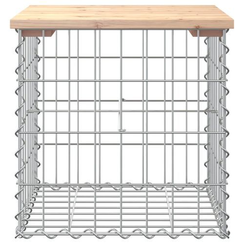 Banc de jardin design de gabion 43x44x42 cm bois massif de pin - Photo n°3; ?>