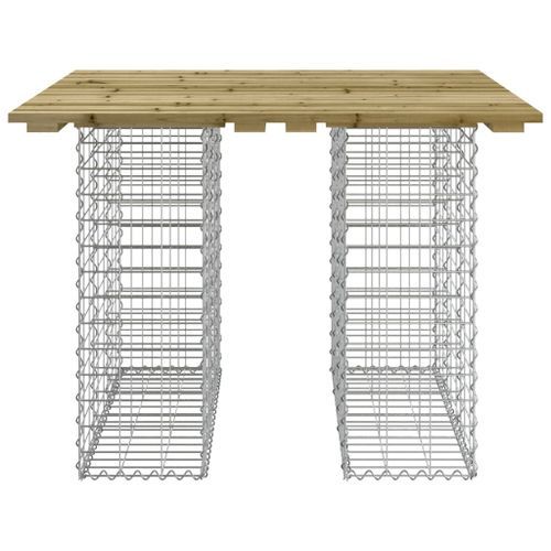 Banc de jardin design gabion 100x102x72 cm bois de pin imprégné - Photo n°3; ?>