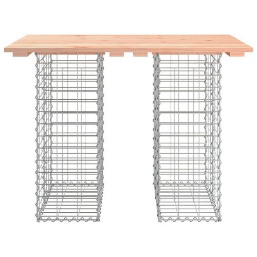 Banc de jardin design gabion 100x70x72cm bois massif de douglas - Photo n°3; ?>