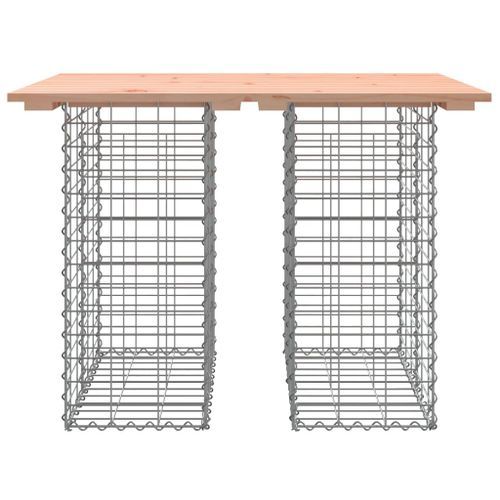 Banc de jardin design gabion 100x70x72cm bois massif de douglas - Photo n°3; ?>