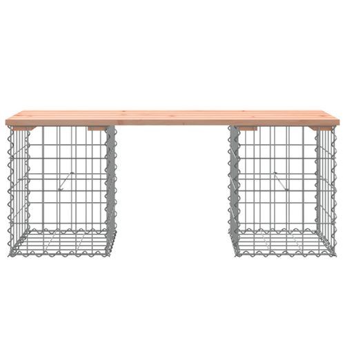 Banc de jardin design gabion 103x31x42cm bois massif de douglas - Photo n°3; ?>