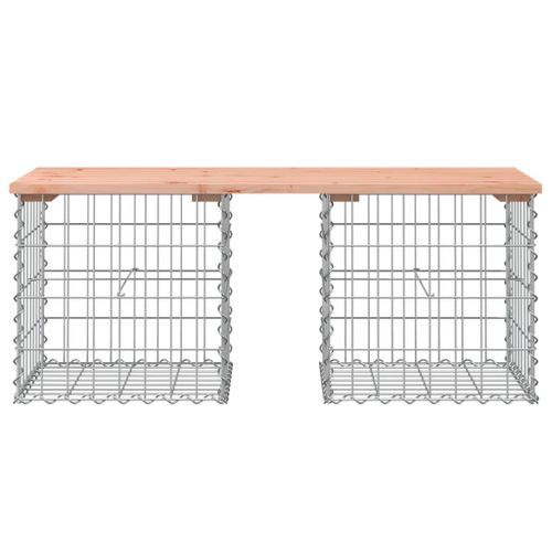 Banc de jardin design gabion 103x44x42cm bois massif de douglas - Photo n°3; ?>