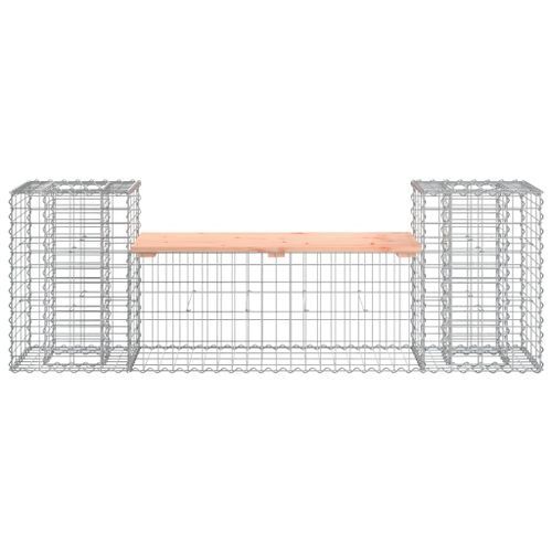 Banc de jardin design gabion 183x41x60,5 cm bois massif douglas - Photo n°3; ?>