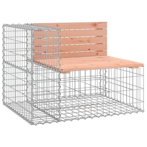 Banc de jardin design gabion 184x71x65,5 cm bois massif douglas - Photo n°3; ?>