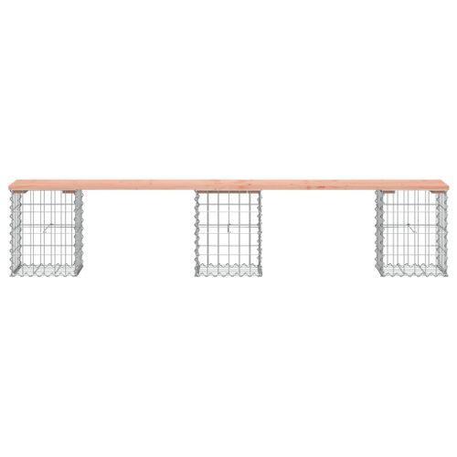 Banc de jardin design gabion 203x31x42cm bois massif de douglas - Photo n°3; ?>