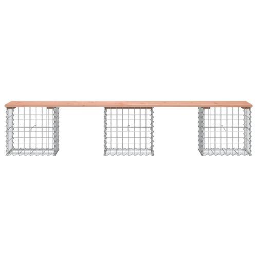 Banc de jardin design gabion 203x44x42cm bois massif de douglas - Photo n°3; ?>