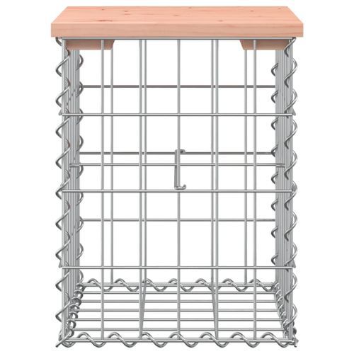 Banc de jardin design gabion 33x31x42 cm bois massif de douglas - Photo n°3; ?>