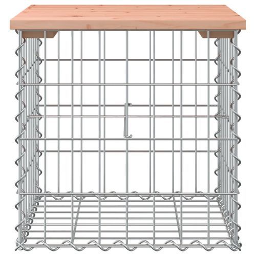 Banc de jardin design gabion 43x44x42 cm bois massif de douglas - Photo n°3; ?>