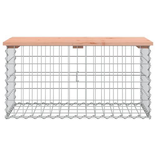 Banc de jardin design gabion 83x44x42 cm bois massif de douglas - Photo n°3; ?>