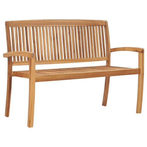 Banc De Jardin Empilable Et Coussin 128,5cm Bois De Teck Massif 5 18 Banc de jardin empilable et coussin 128,5cm Bois de teck massif 5 - Photo n°2; ?>